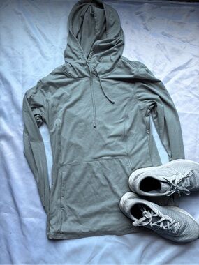 RBX Light Gray Ribbed Pullover Hoodie